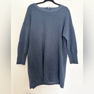 Wrap London blue pullover knit dress shift size 12 long sleeves